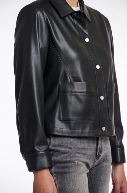Rino&Pelle Black Faux Leather Jacket