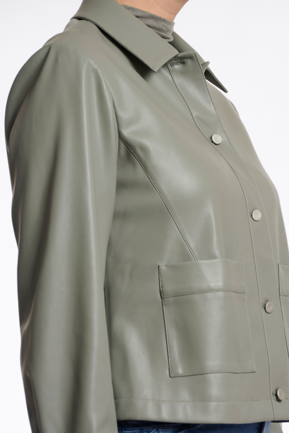 Rino&Pelle Khaki Faux Leather Jacket