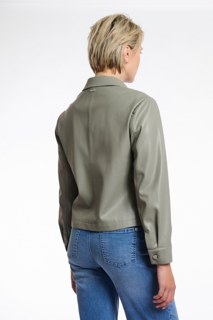 Rino&Pelle Khaki Faux Leather Jacket