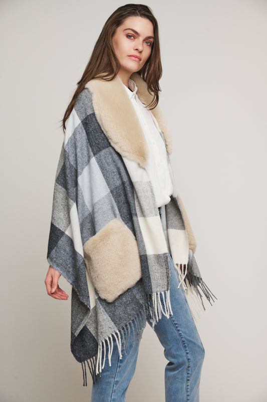 Rino and Pelle Apollo Grey Poncho