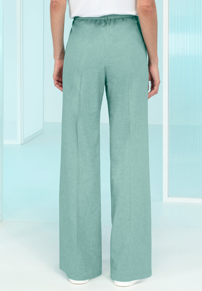 BIANCA Turqouise Straight Leg Trousers