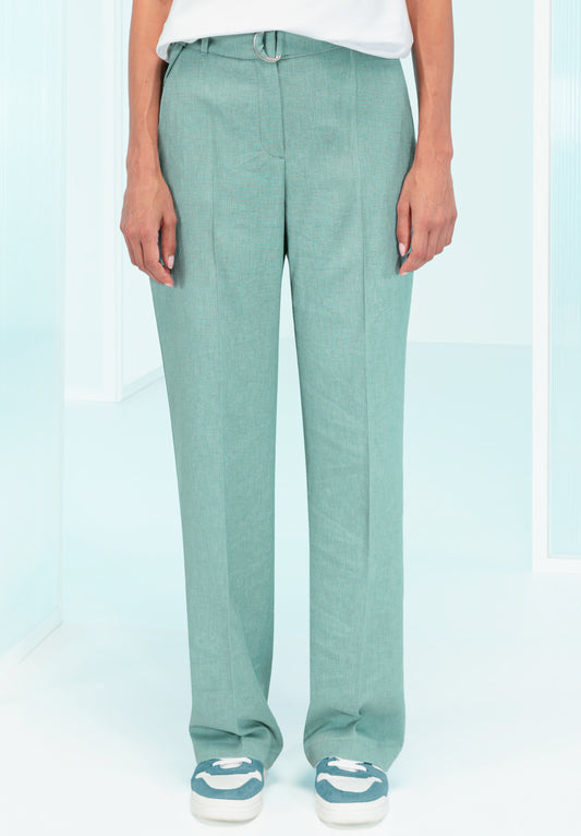 BIANCA Turqouise Straight Leg Trousers