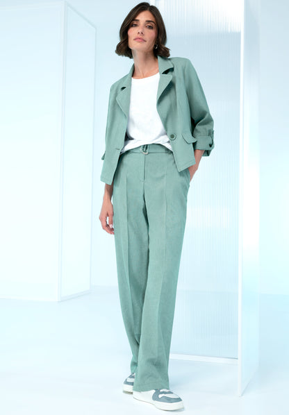 BIANCA Turqouise One Button Blazer