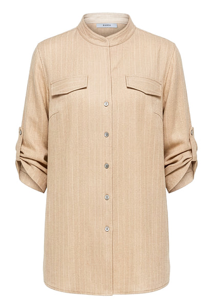 BIANCA Daira Longline Beige Shirt