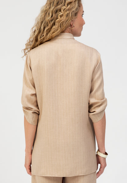 BIANCA Daira Longline Beige Shirt