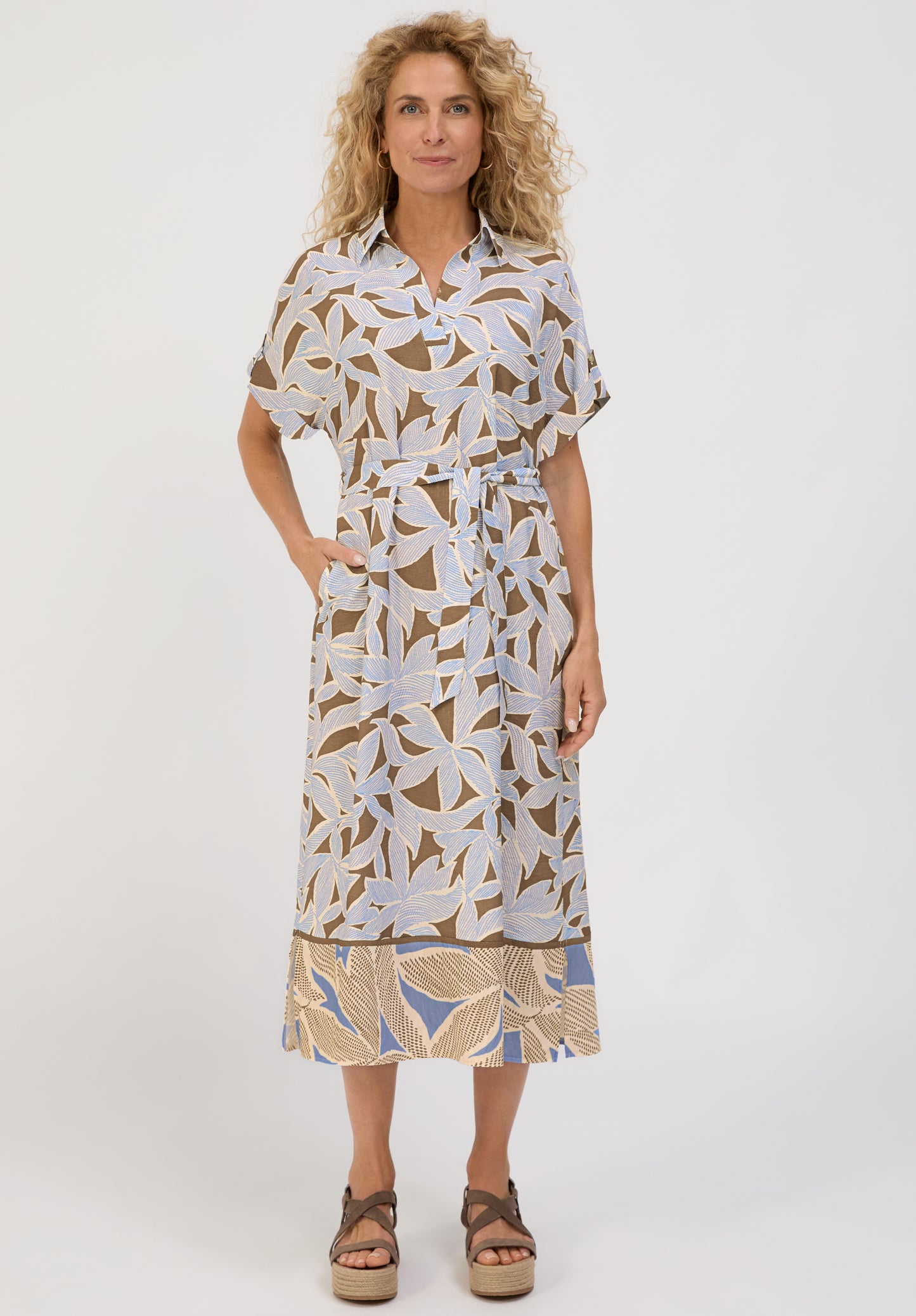 BIANCA Blue Printed Dress
