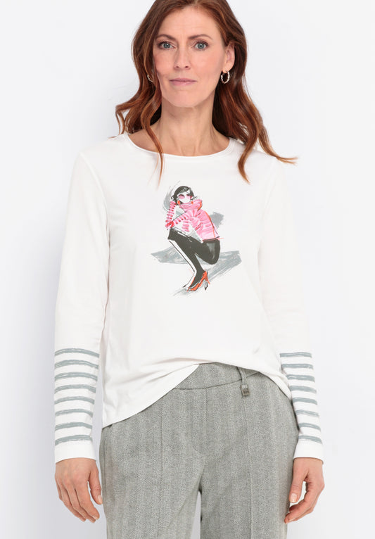 Bianca Pink Girl Motif T-Shirt Top