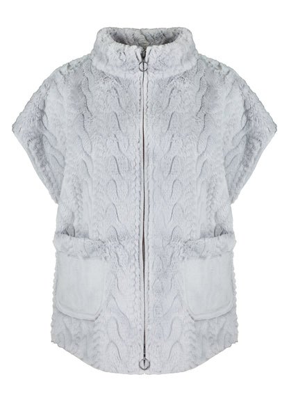 BIANCA Grey Faux Fur Winter Gilet