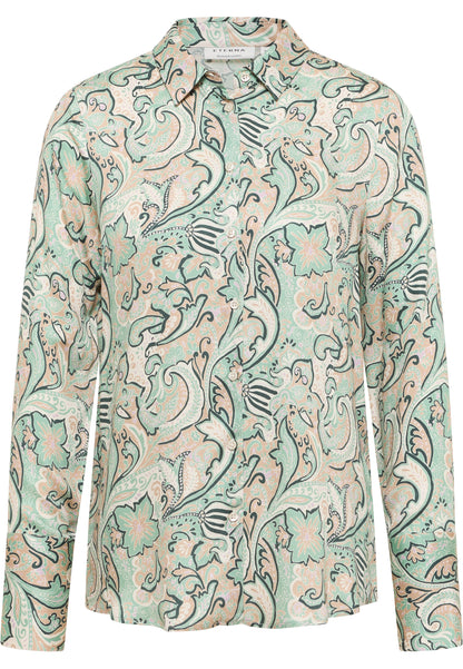 ETERNA Green Floral Classic Shirt