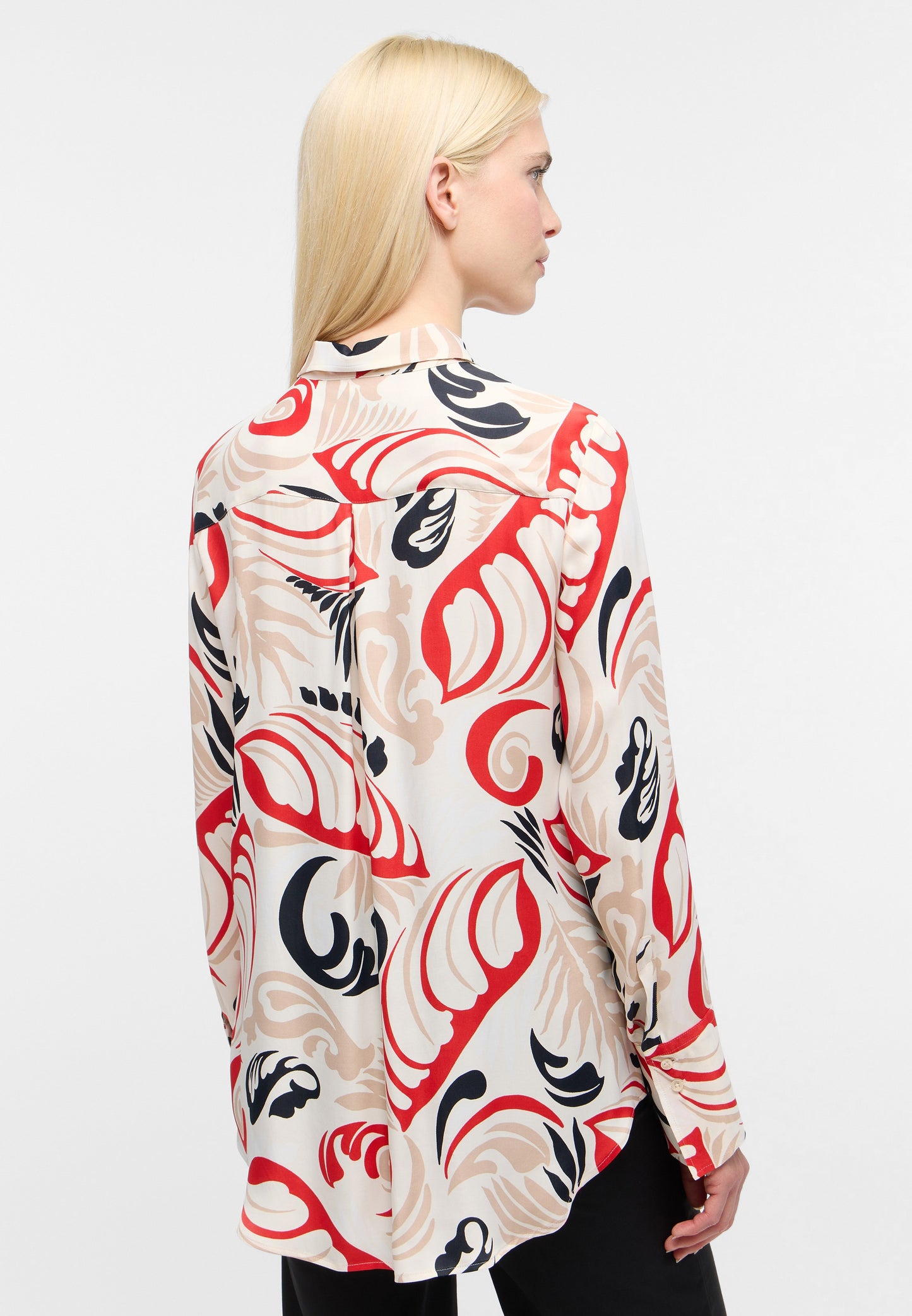 ETERNA White Floral Classic Shirt