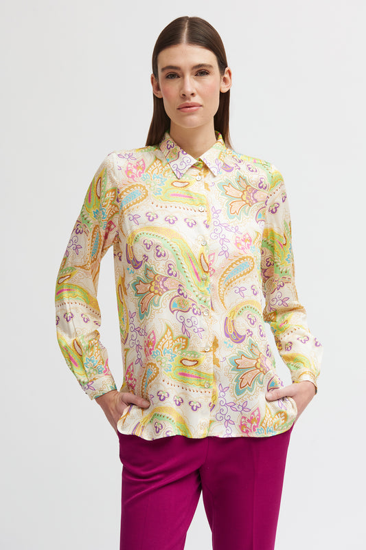 TINTA Eika Button Up Paisley Blouse