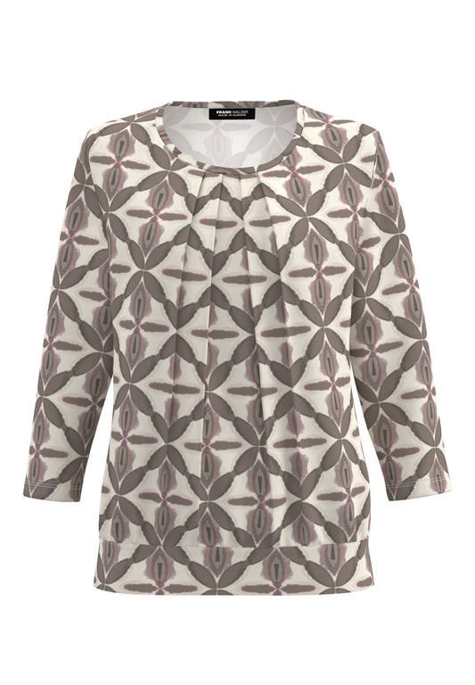 Frank Walder Printed Brown Blouse