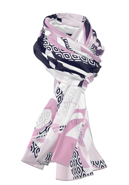 Frank Walder Pink Print Scarf