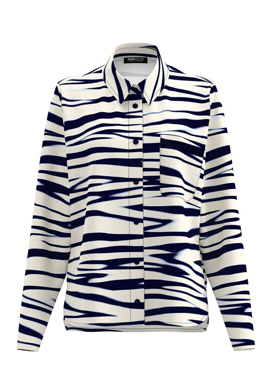 Frank Walder Zebra Print Long-Sleeve Shirt