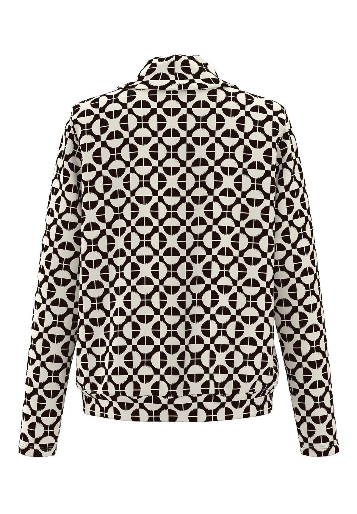 Frank Walder Espresso Geometric Cowl Neck Top