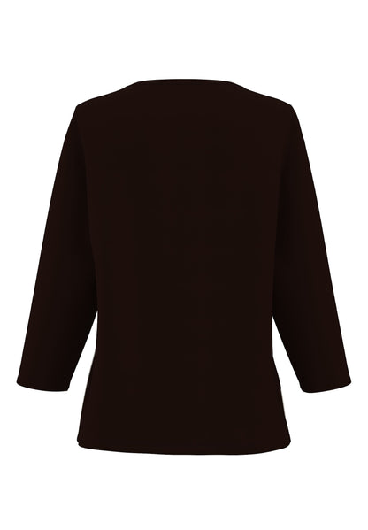 Frank Walder Chocolate Graphic Print Top