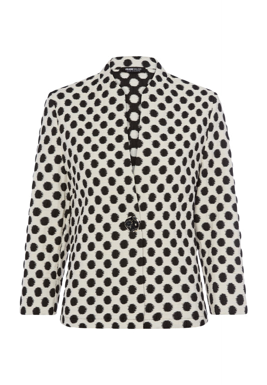 Frank Walder Polka Dot Single-Button Jacket