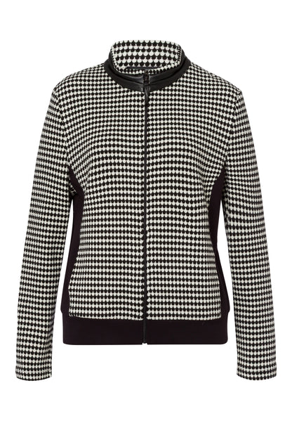 Frank Walder Houndstooth  Zip Up Jacket