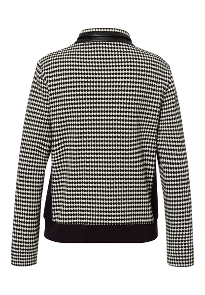 Frank Walder Houndstooth  Zip Up Jacket