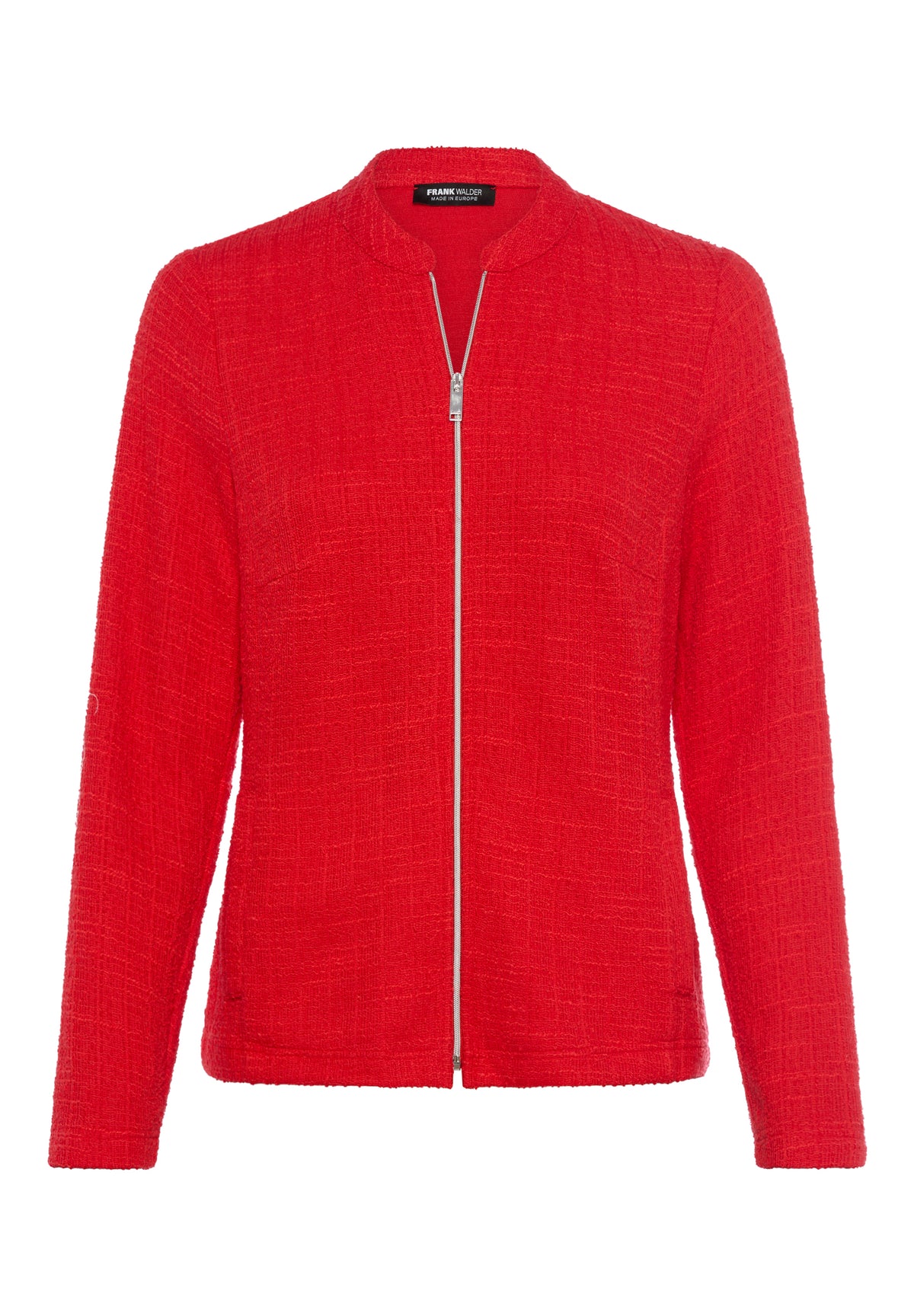 Frank Walder Scarlet Bouclé Zip Jacket