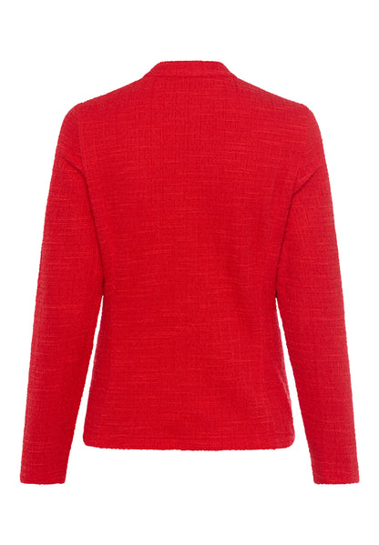 Frank Walder Scarlet Bouclé Zip Jacket