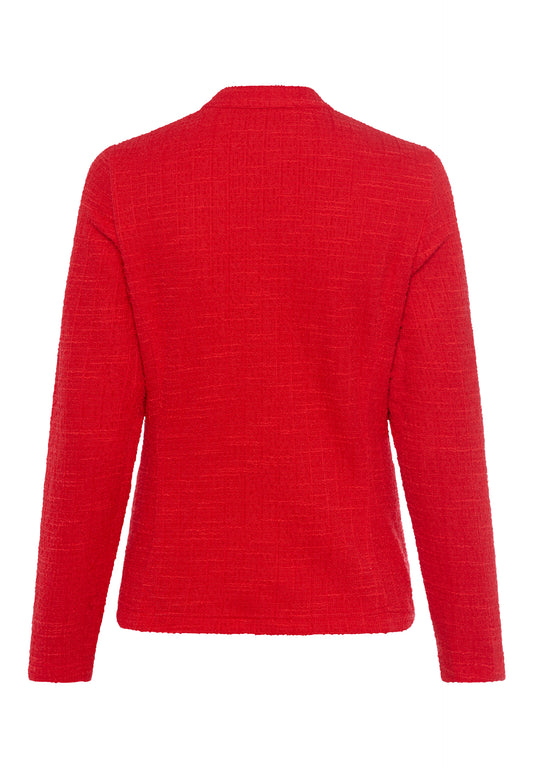 Frank Walder Scarlet Bouclé Zip Jacket