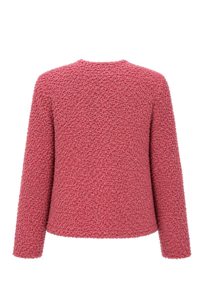 Frank Walder Dusky Pink Zip Knit Jacket