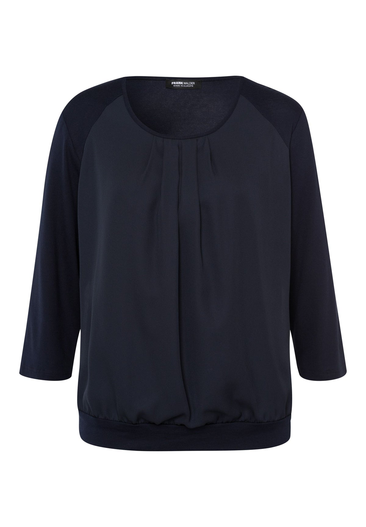 Frank Walder Midnight Navy Pleated Top
