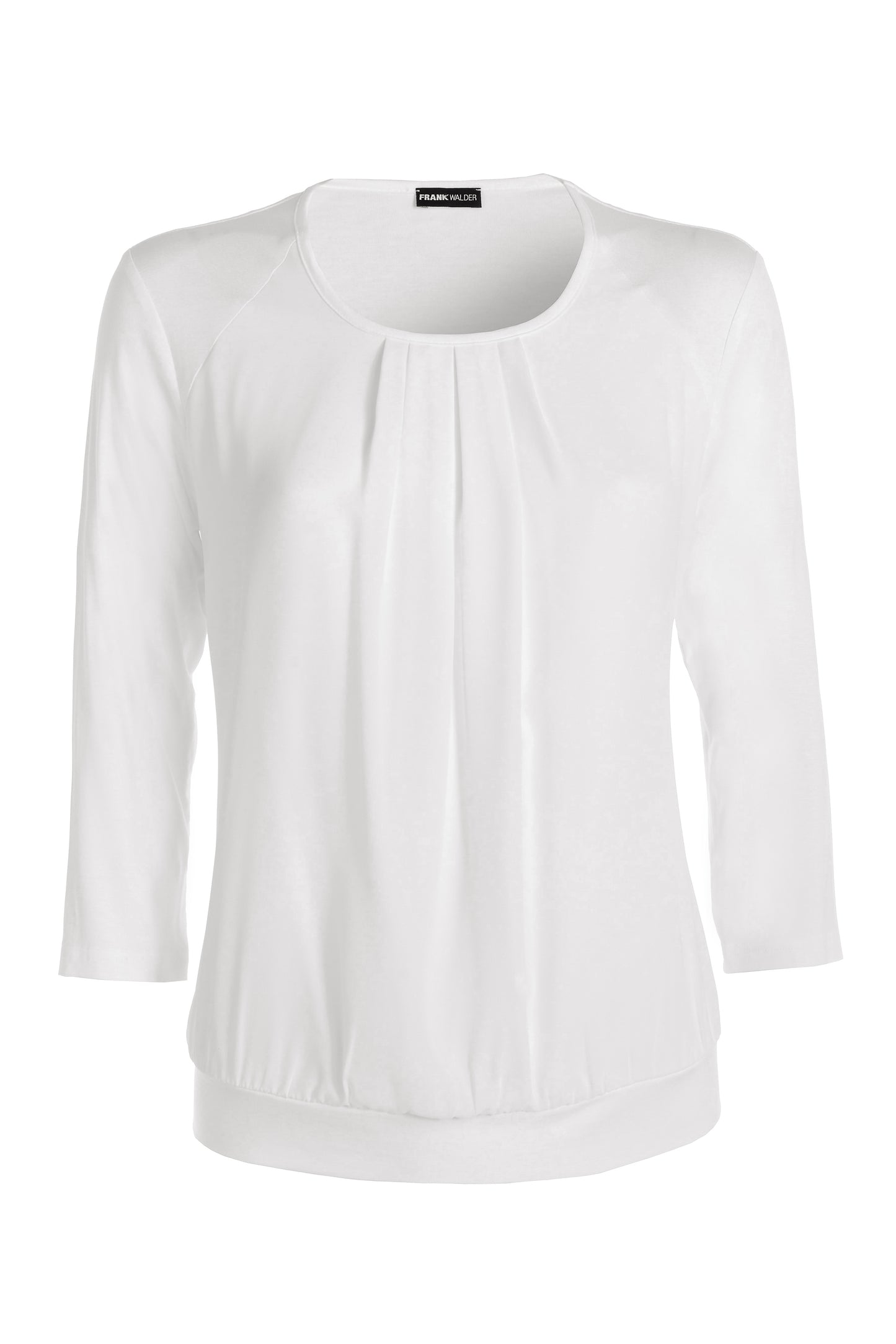 Frank Walder Winter White Round Neck Blouse