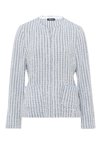 Frank Walder Blue Tweed Zip Up Jacket