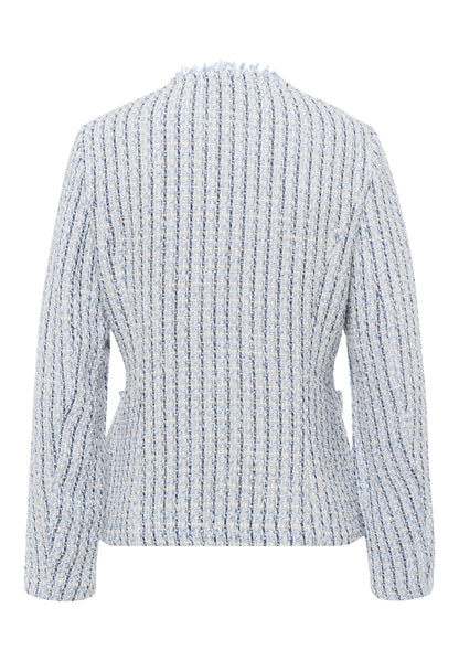 Frank Walder Blue Tweed Zip Up Jacket