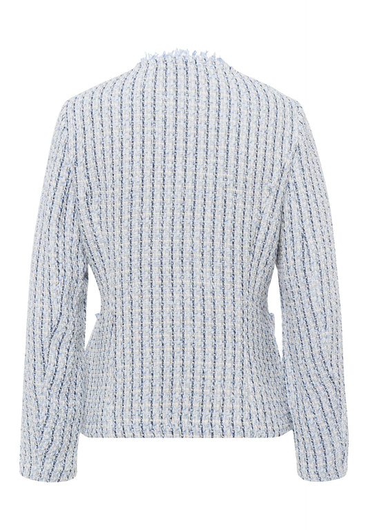 Frank Walder Blue Tweed Zip Up Jacket