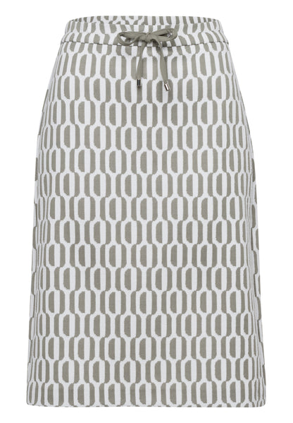 Frank Walder Khaki and Cream Skirt