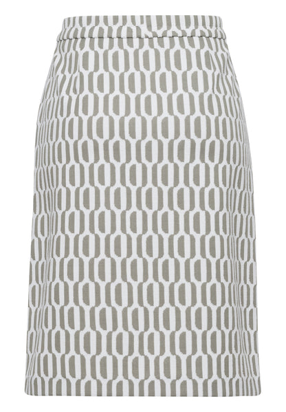 Frank Walder Khaki and Cream Skirt