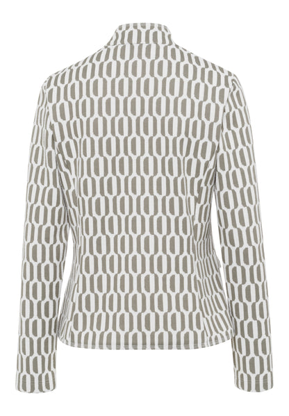 Frank Walder Khaki and Cream Print Jacket