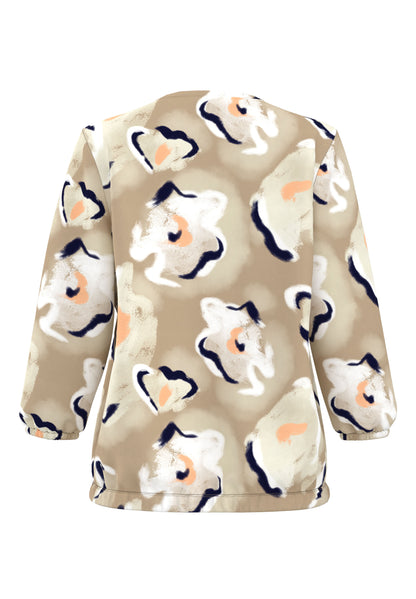 Frank Walder Neutral V-Neck Top