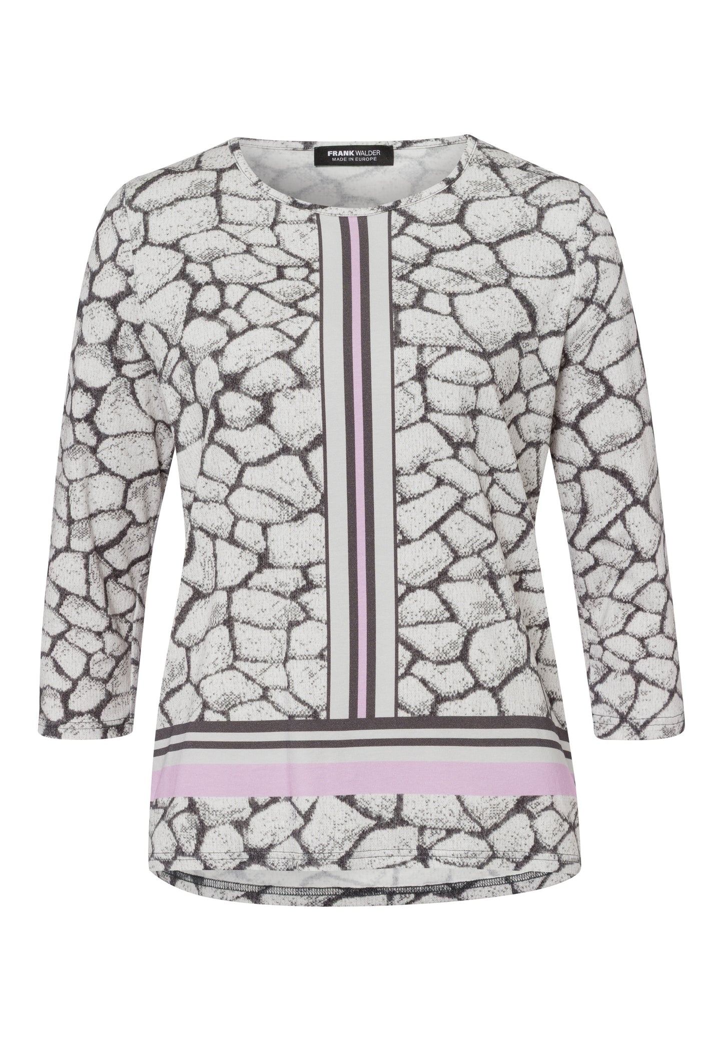 Frank Walder Grey and Lilac Detailed Top