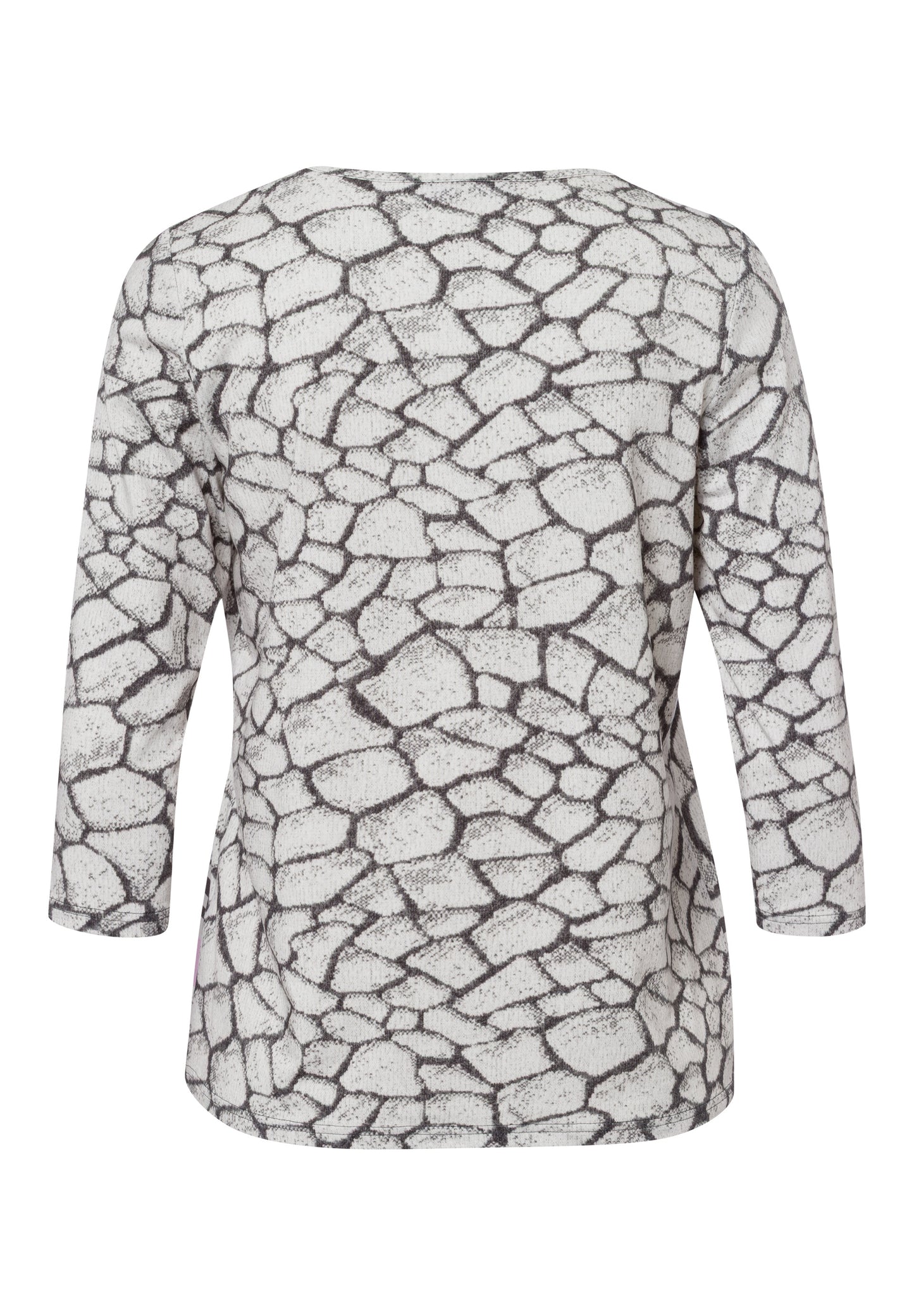 Frank Walder Grey and Lilac Detailed Top