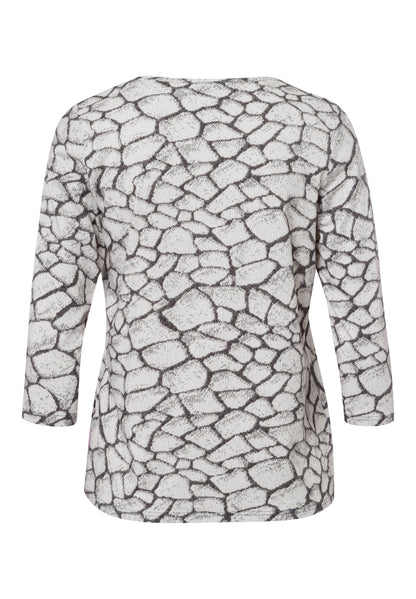 Frank Walder Grey and Lilac Detailed Top