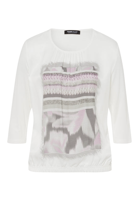 Frank Walder Lilac Motif Blouse