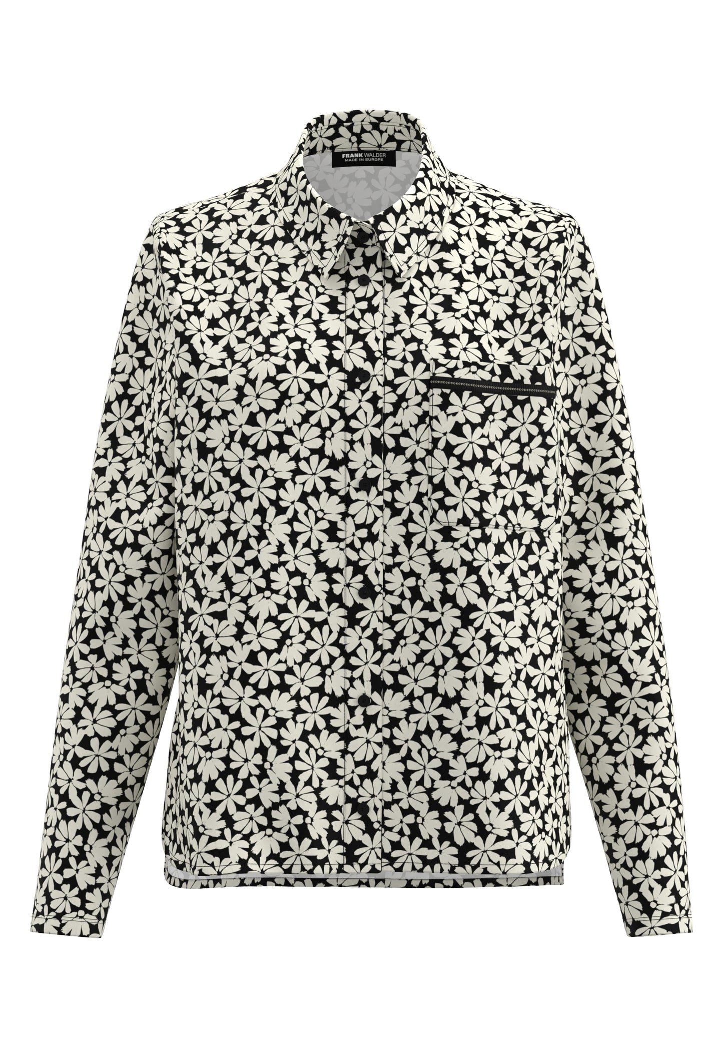 Frank Walder Flower Print Jersey Blouse