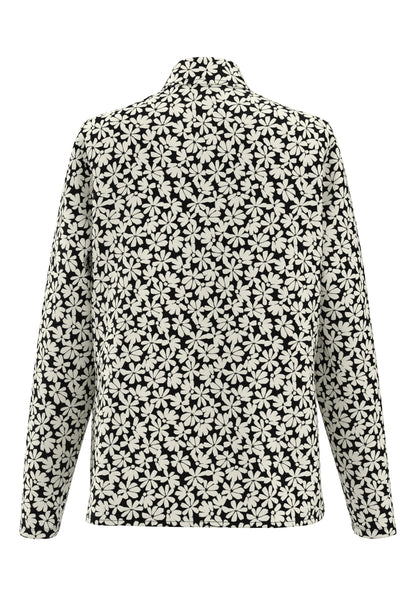 Frank Walder Flower Print Jersey Blouse