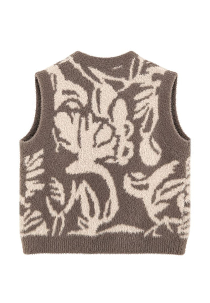 Frank Walder Cream and Grey Gilet