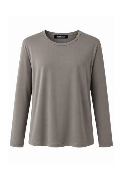 Frank Walder Taupe Satin Top