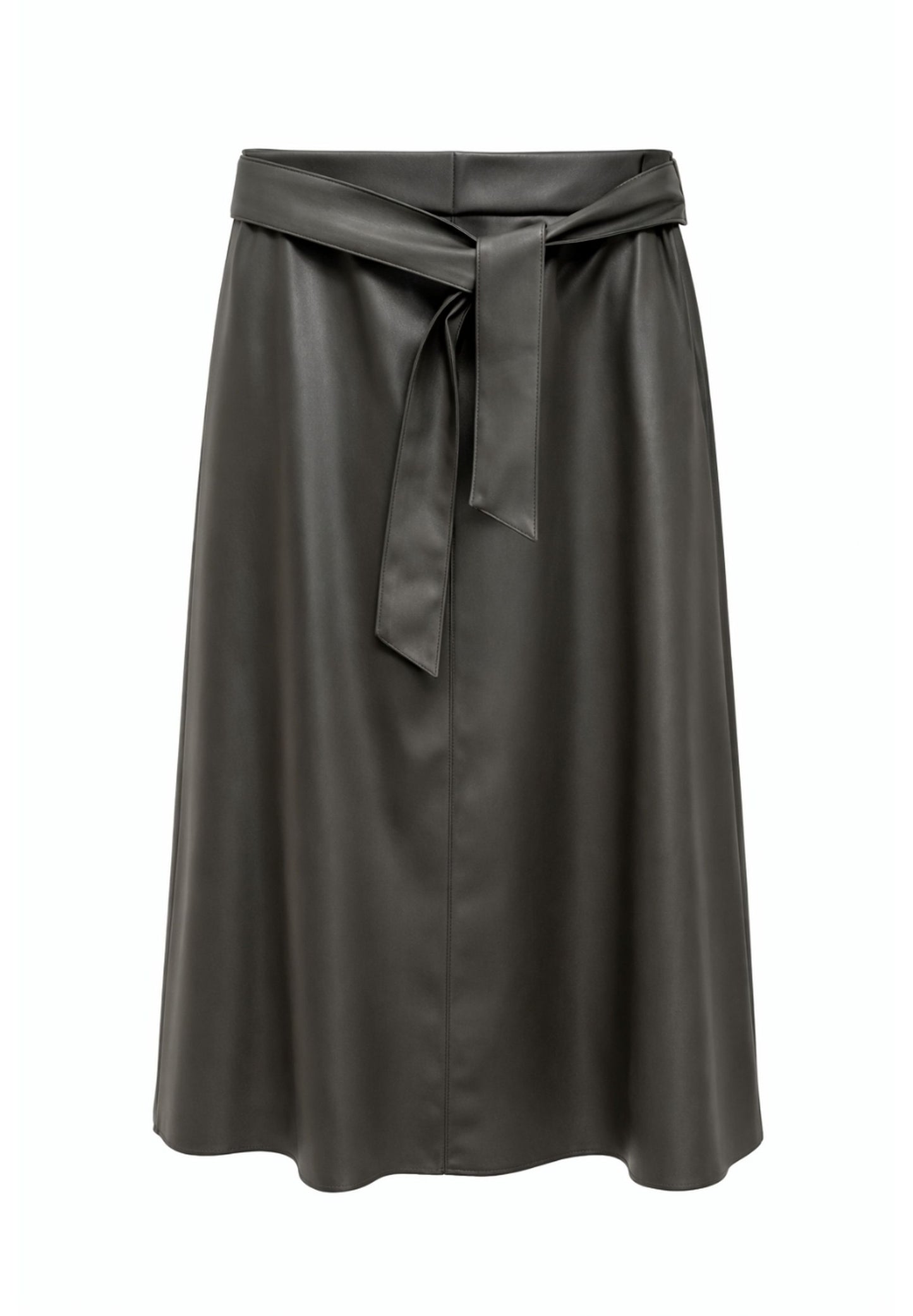 Frank Walder Faux Leather Midi Skirt