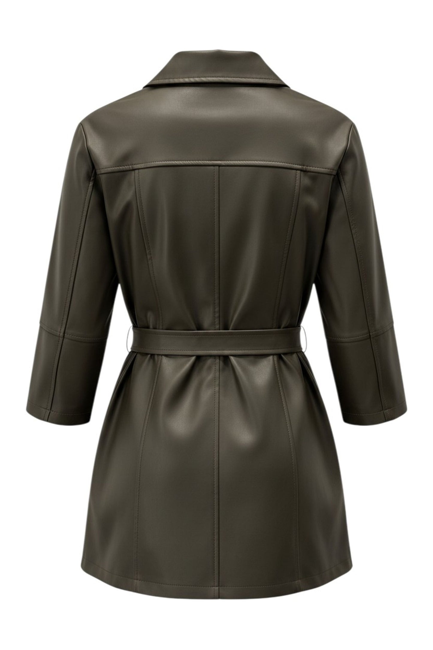 Frank Walder Faux Leather Shacket