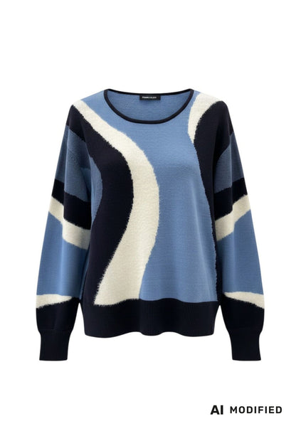 Frank Walder Plush Navy Blue Knit