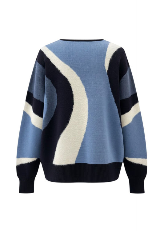 Frank Walder Plush Navy Blue Knit