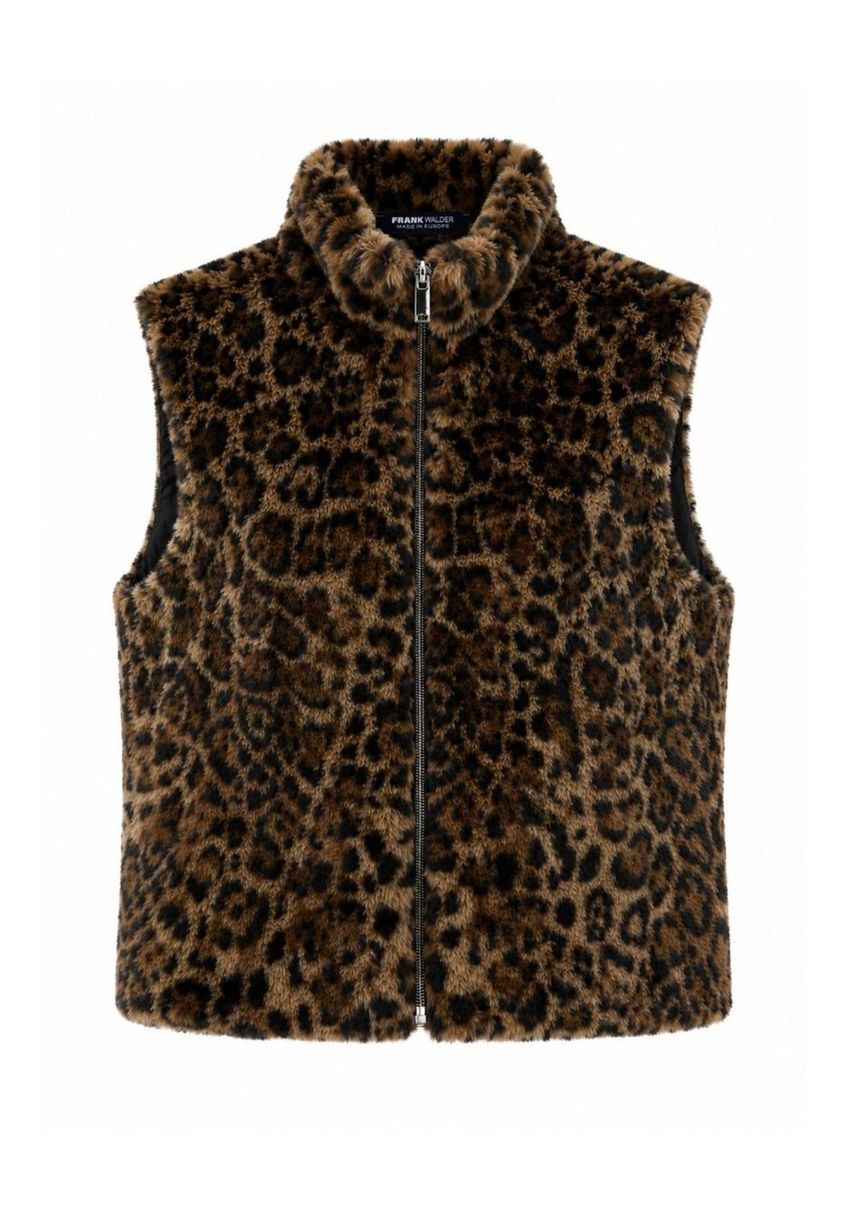 Frank Walder Leopard Faux Fur Waistcoat Gilet