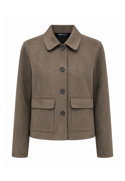 Frank Walder Taupe Faux Suede Jacket